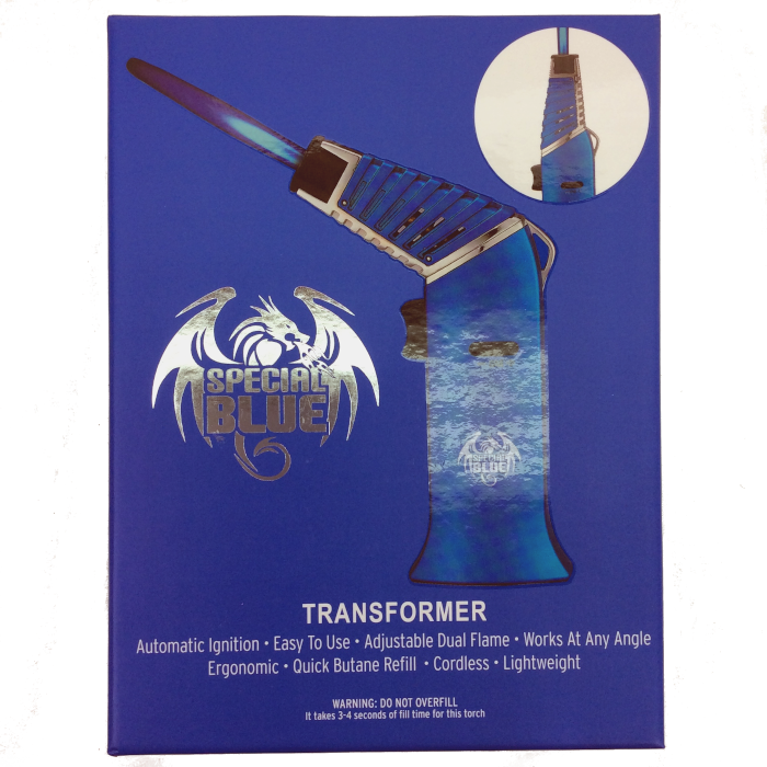 SPECIAL BLUE TRANSFORMER TORCH (BLUE) BONGSKING USA