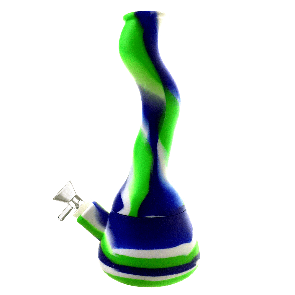 SILICONE 10 INCH S STYLE WATER PIPE – BONGSKING USA
